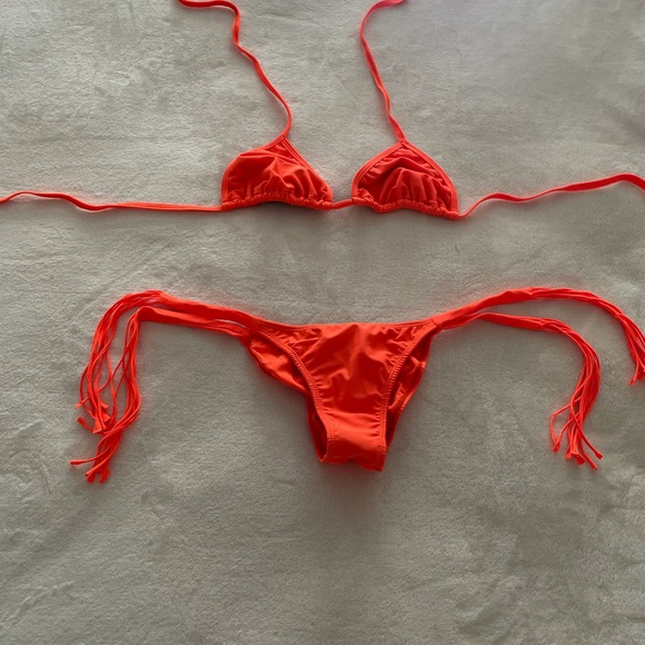 Neon Orange Bikini Sz Large - Picture 1 of 3